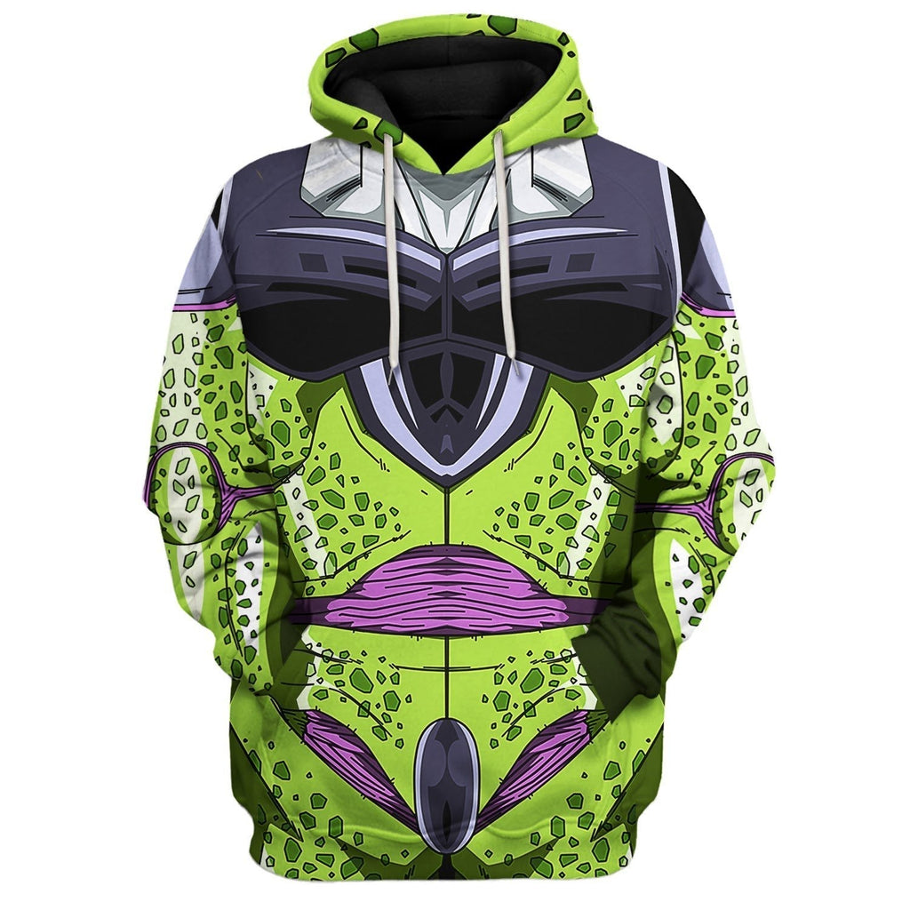  Dragon Ball Z T-shirt Dragon Ball Z Cell Costume 3d Green T-shirt Hoodie For Anime Fan  