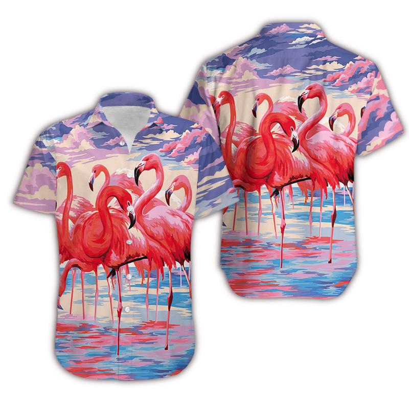 Gifury Flamingo Hawaii Shirt Flamingo Cloud Hawaiian Shirt Flamingo Aloha Shirt  2022