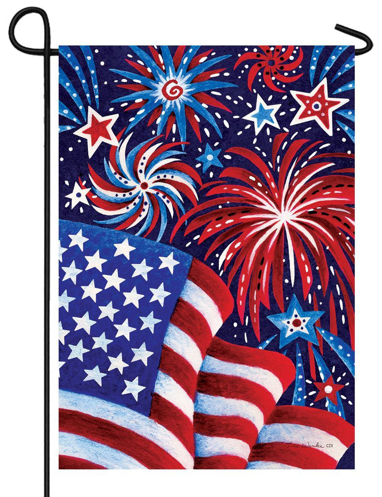 4th Of July Flags Fireworks American Flag Garden Flag Independence Day Celebration