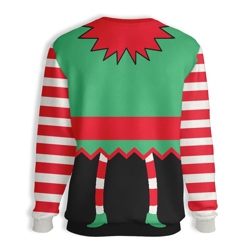 Gifury Elf Ugly Christmas Sweater Elf With Candy Sweater Elf Sweater 2023