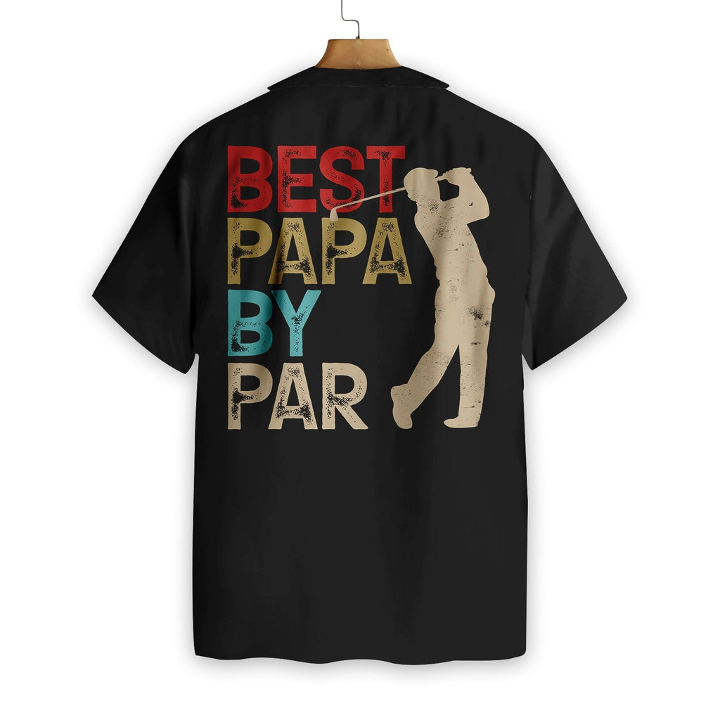 Gifury Father Golfing Hawaiian Shirt Best Papa By Par Hawaii Shirt Best Father's Day Gift Golfing Aloha Shirt 2023