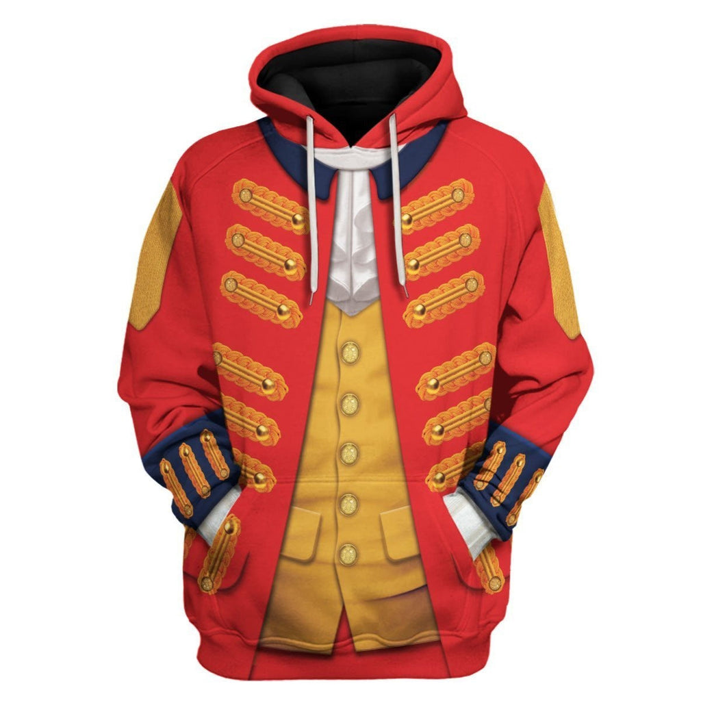 Historical Hoodie Henry Clinton Suit Costume 3d Red Hoodie Apparel Colorful Full Print