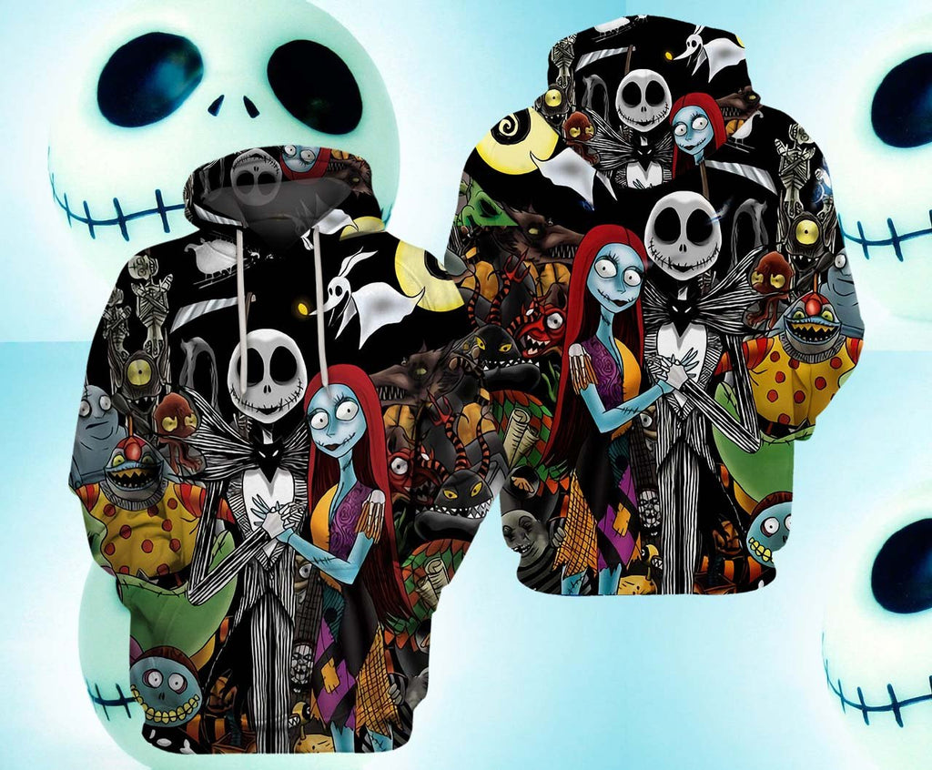  TNBC Hoodie Jack And Sally With Other Characters Hoodie 