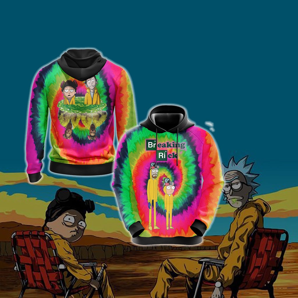 Rick And Morty Hoodie Breaking Bad Cross Over Rick And Morty Breaking Rick Hoodie