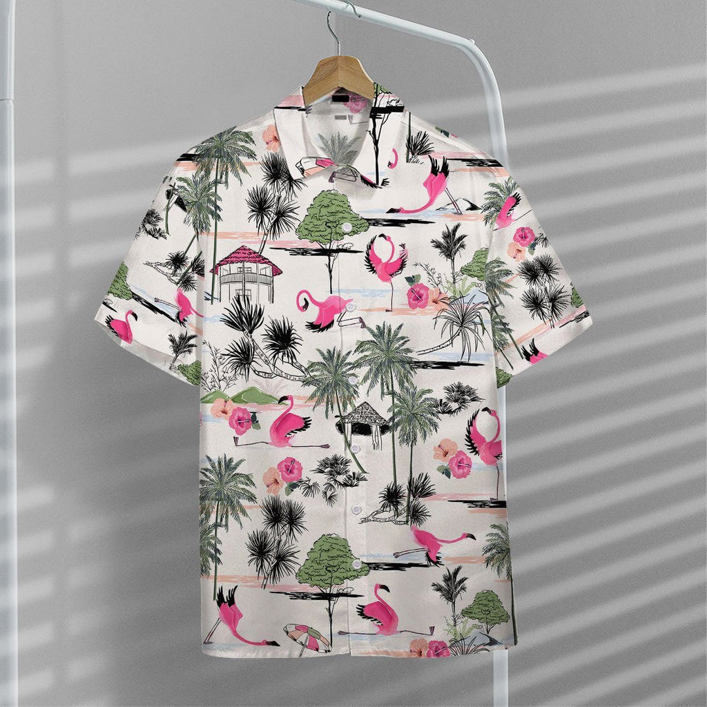 Gifury Flamingo Hawaii Shirt Vintage Yoga Flamingo Hawaiian Shirt Flamingo Aloha Shirt 2024