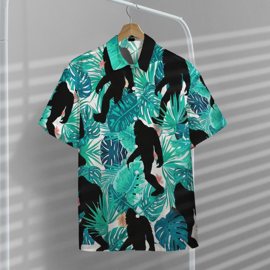 Bigfoot Hawaiian Shirt Bigfoot Tropical Forest Hawaii Shirt Adult Full Print