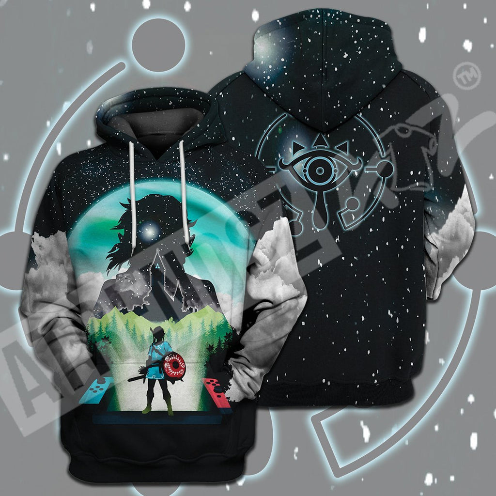  Legend Of Zelda T-shirt Link Nintendo Switch Sheikah Eye Galaxy T-shirt Legend Of Zelda Hoodie 