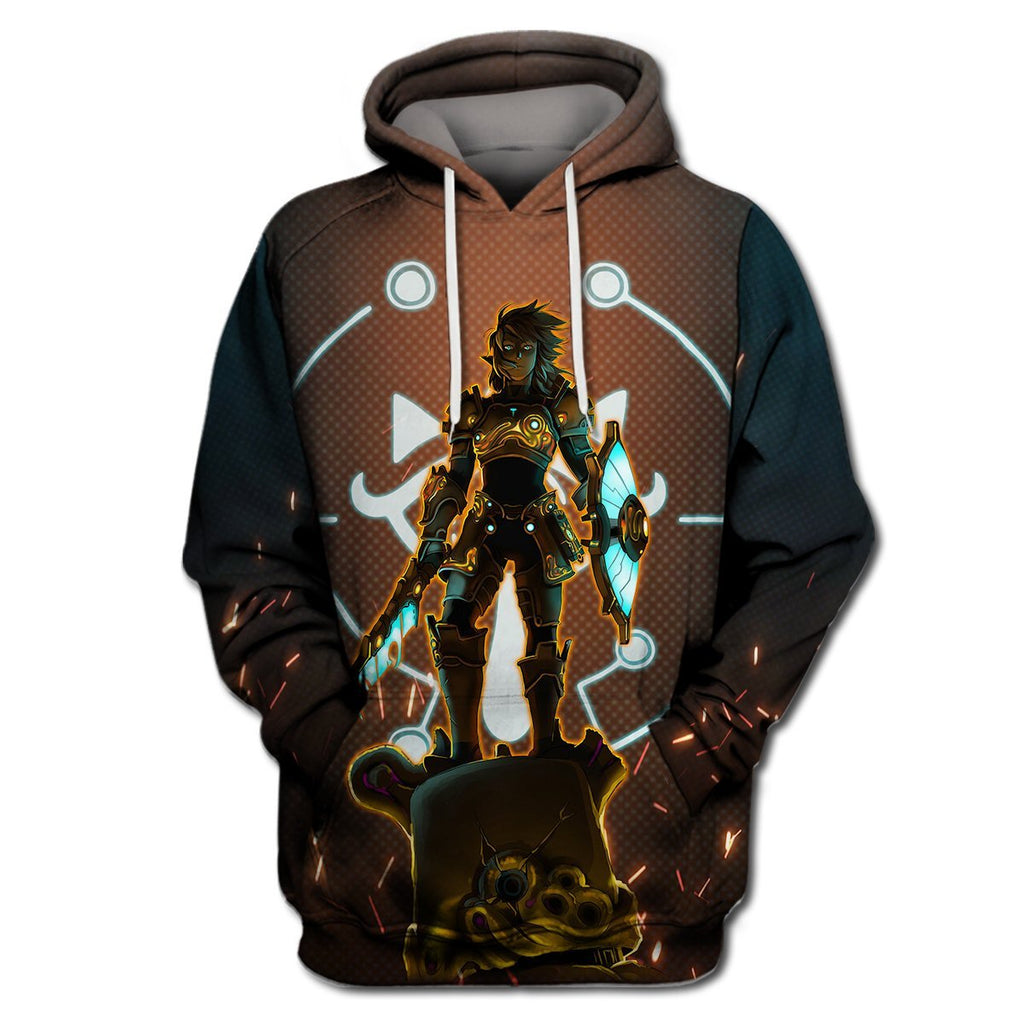  Legend Of Zelda Shirt Botw Cool Link Winner Black Brown T-shirt Legend Of Zelda Hoodie 