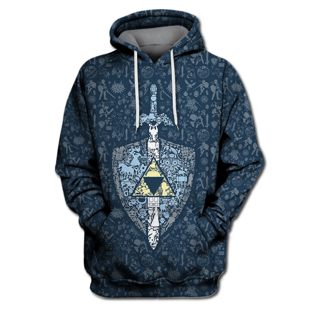  Legend Of Zelda Shirt Shield Master Sword Dark Blue T-shirt Legend Of Zelda Hoodie Sweater Tank 