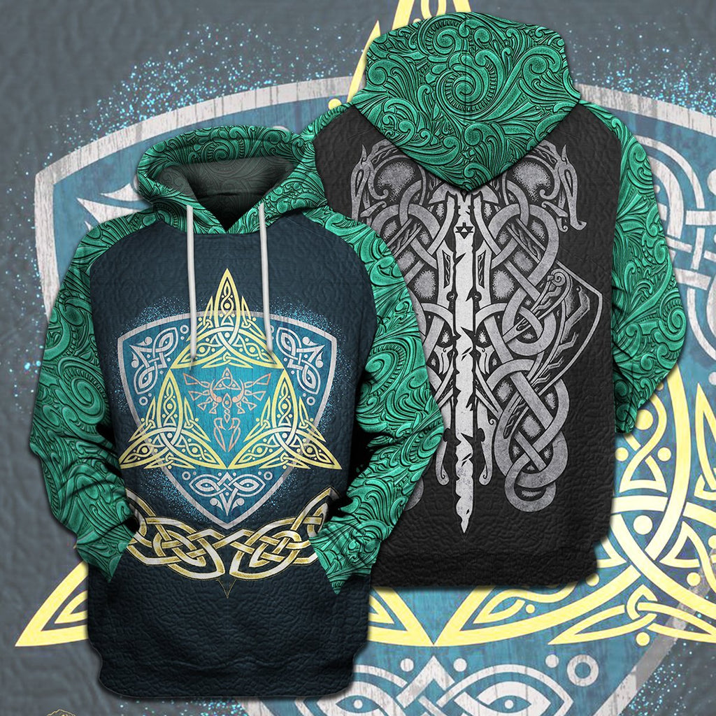  Legend Of Zelda Shirt Triforce Shield Hyrule Symbol Celtic Style T-shirt Legend Of Zelda Hoodie Legend Of Zelda Tank 