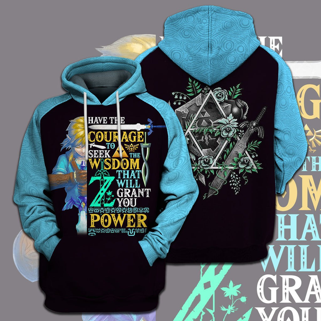  Legend Of Zelda Shirt Have The Courage To Seek The Wisdom Botw T-shirt Legend Of Zelda Hoodie 