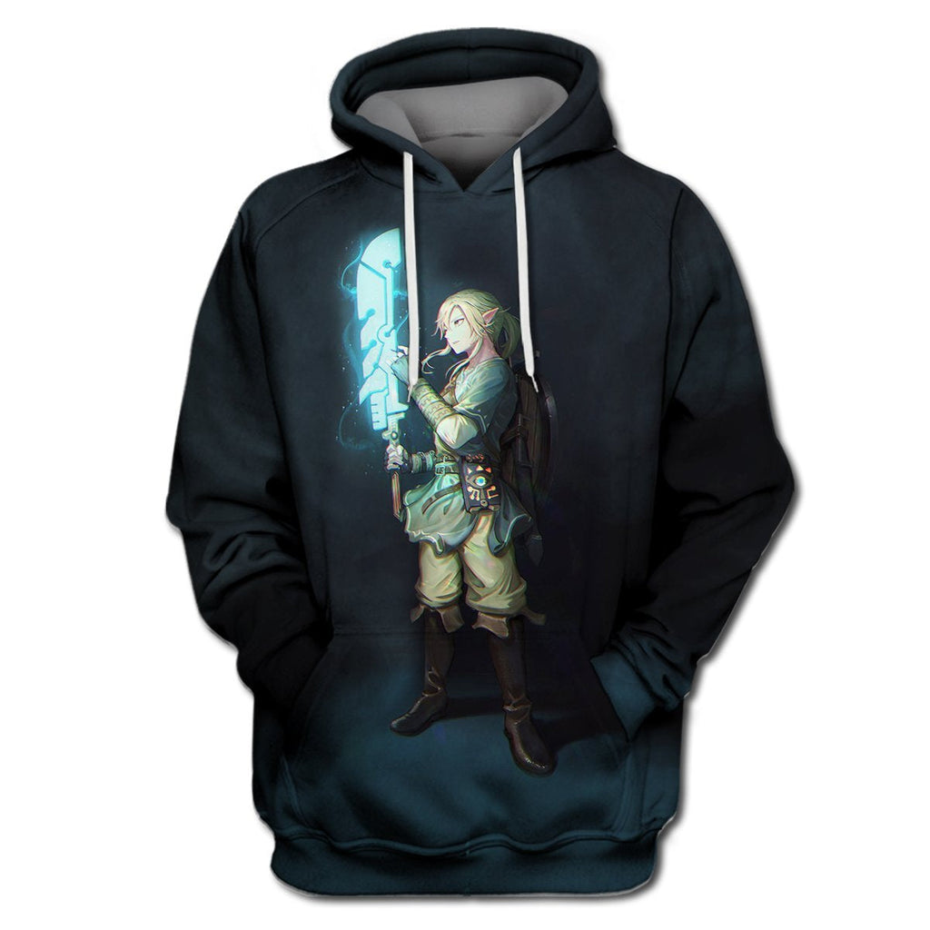  Legend Of Zelda Shirt Link Lighting Sword Black T-shirt Legend Of Zelda Hoodie 