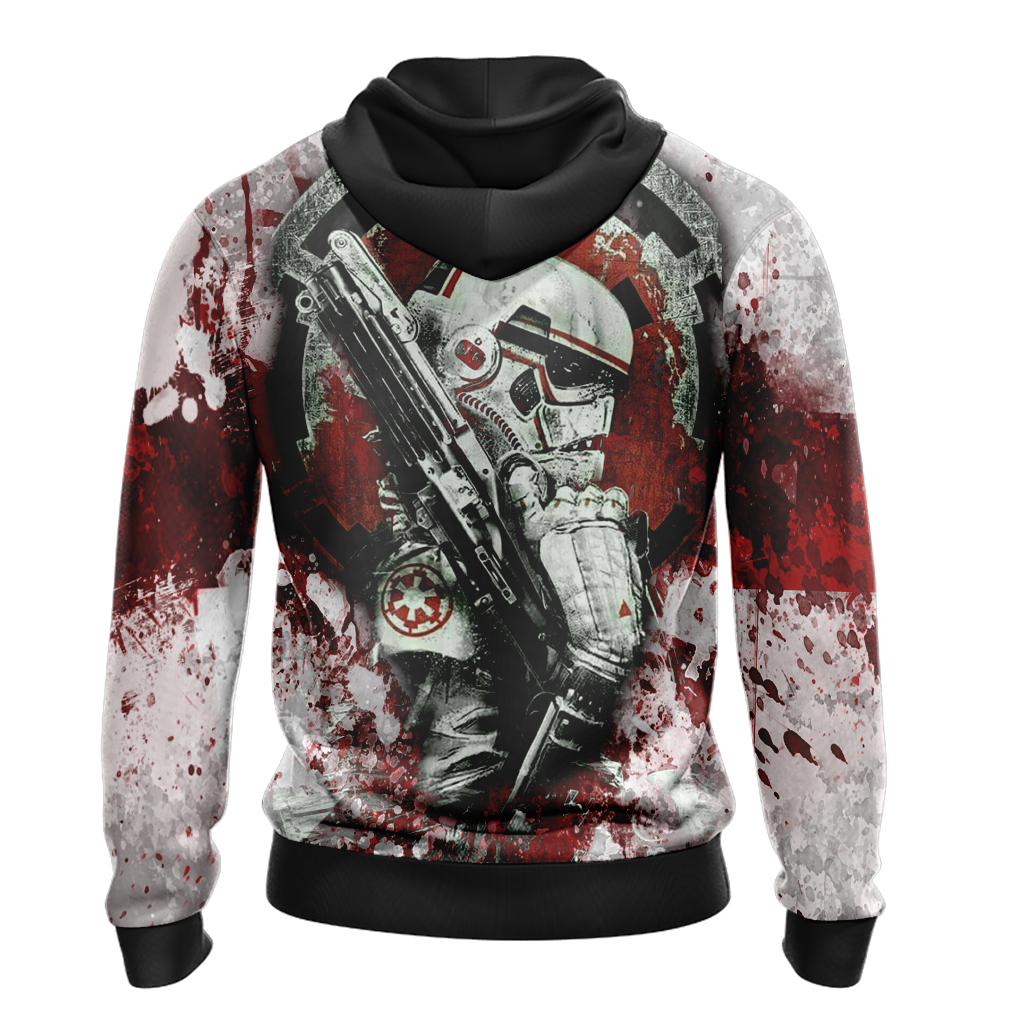  SW Hoodie Stormtrooper Splatter Color White Red Hoodie Apparel For SW Fan   