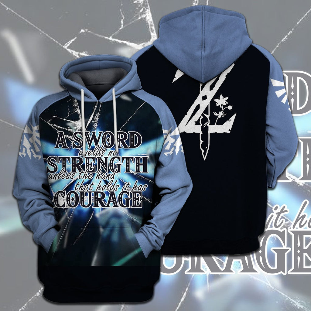  Legend Of Zelda T-shirt A Sword Wields No Strength Botw Z Logo T-shirt Legend Of Zelda Hoodie 