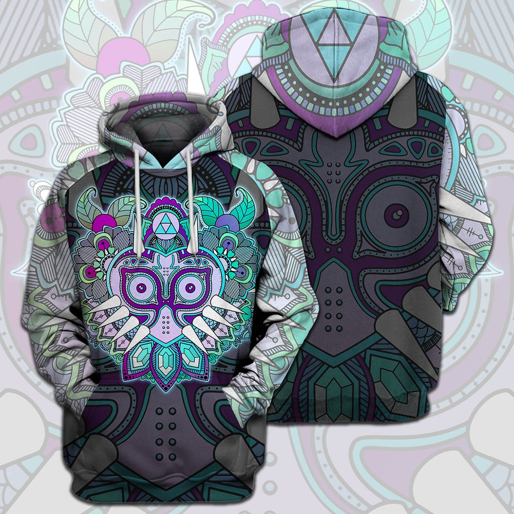  Legend Of Zelda T-shirt Green Blue Majora's Mask Mandala T-shirt Legend Of Zelda Hoodie Legend Of Zelda Tank 