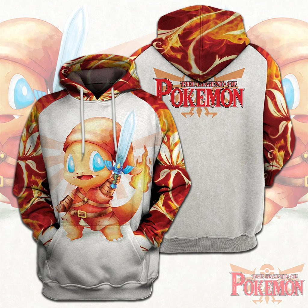  Legend Of Zelda Pokemon Shirt Charmander Fire Link T-shirt Legend Of Zelda Hoodie Legend Of Zelda Tank 