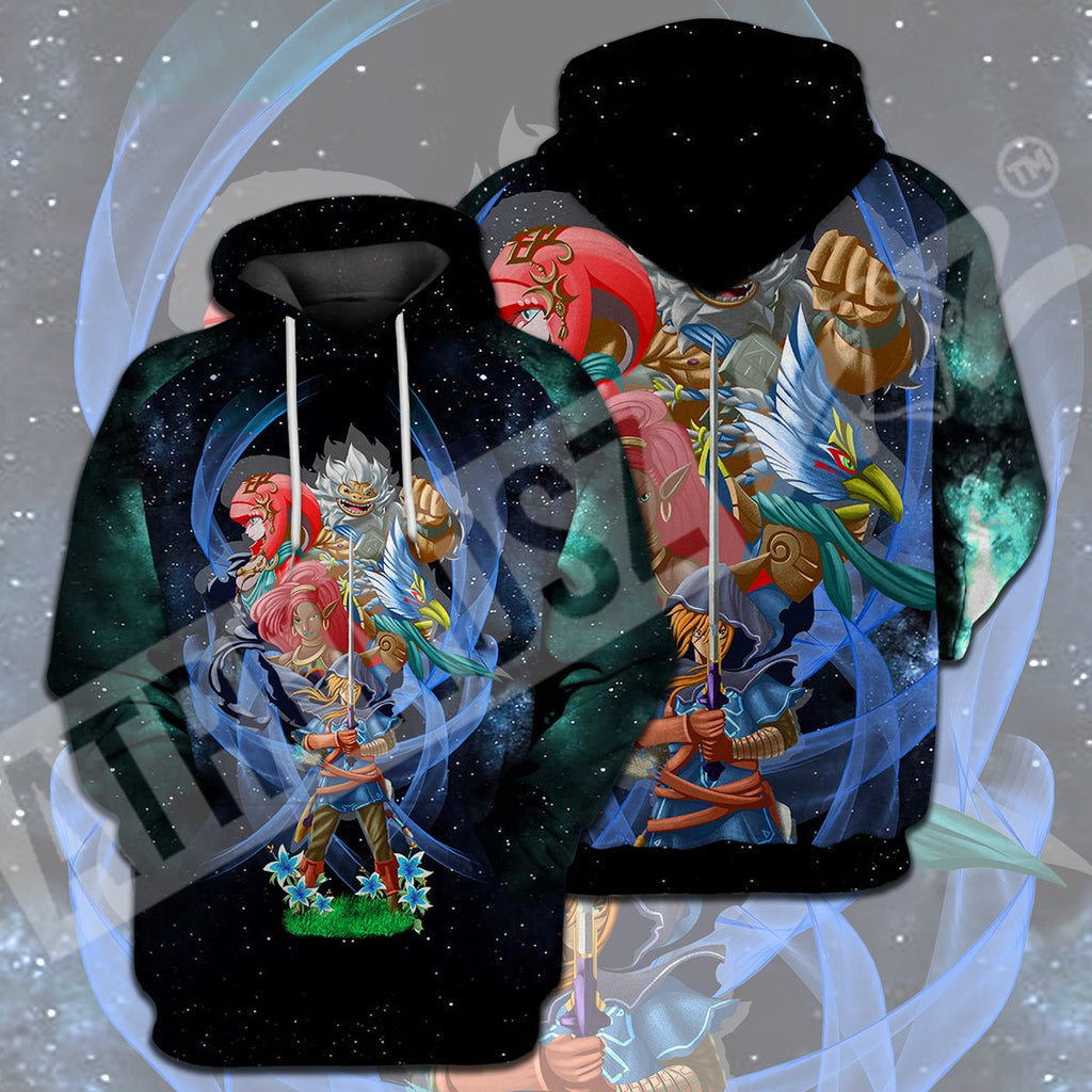  Legend Of Zelda Shirt Botw Link Mipha Daruk T-shirt Legend Of Zelda Hoodie 