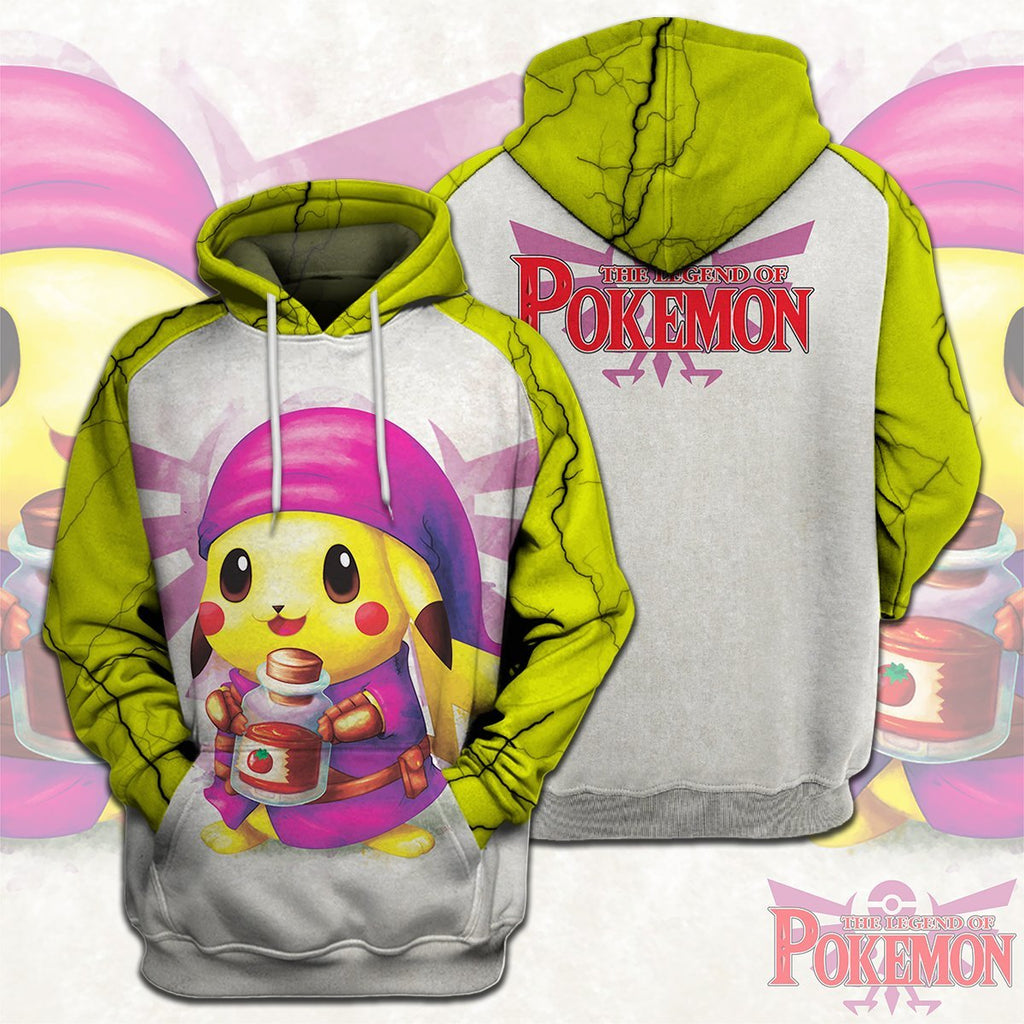  Legend Of Zelda Pokemon Shirt Crossover Pikachu Link T-shirt The Legend Of Pokemon Hoodie Legend Of Zelda Hoodie 