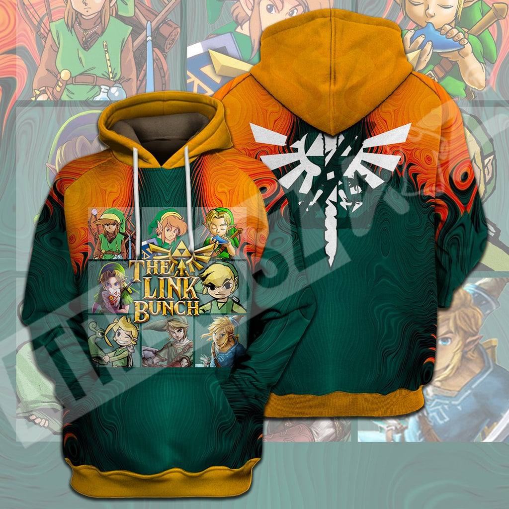  Legend Of Zelda Shirt Link Versions The Link Bunch Green Yellow T-shirt Legend Of Zelda Hoodie 