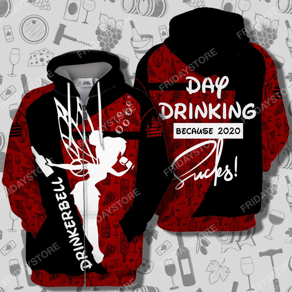  DN T-shirt Drinkerbell Day Drinking Because 2020 Is Sucks T-shirt Awesome High Quality DN Tinkerbell Hoodie Sweater Tank