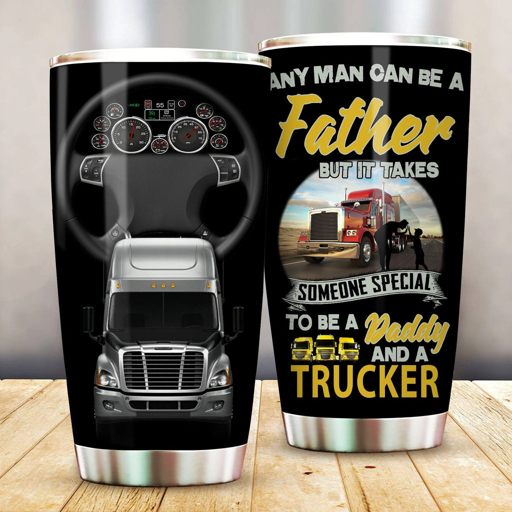 Gifury Trucker Father Tumbler 20 oz It Takes Someone Special To Be A Daddy And A Trucker Tumbler Father Travel Mug 2022