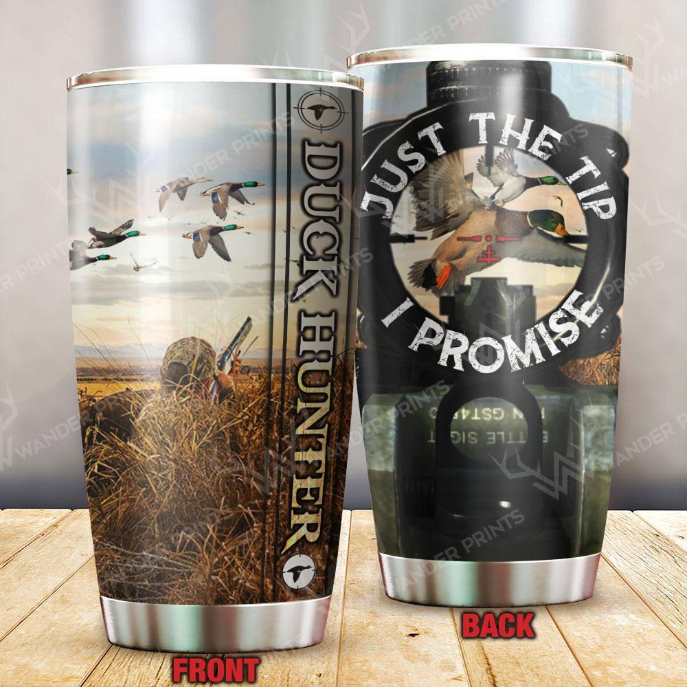 Gifury Hunting Tumbler 20 Oz Duck Hunting Just The Tip I Promise Tumbler Cup 20 Oz Hunting Travel Mug 2022