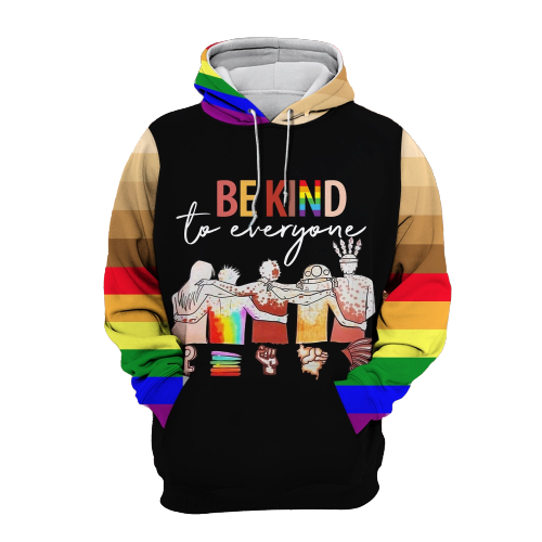  LGBT Melanin T-shirt Be Kind To Everyone LGBT Melenin T-shirt Hoodie Adult Full Print