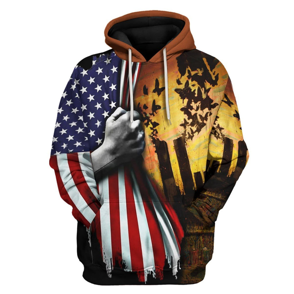 Gifury Patriot Day T-shirt September 11th Shirt September 11th Remembrance American Flag Hoodie Patriot Day Hoodie Patriot Day Apparel 2022