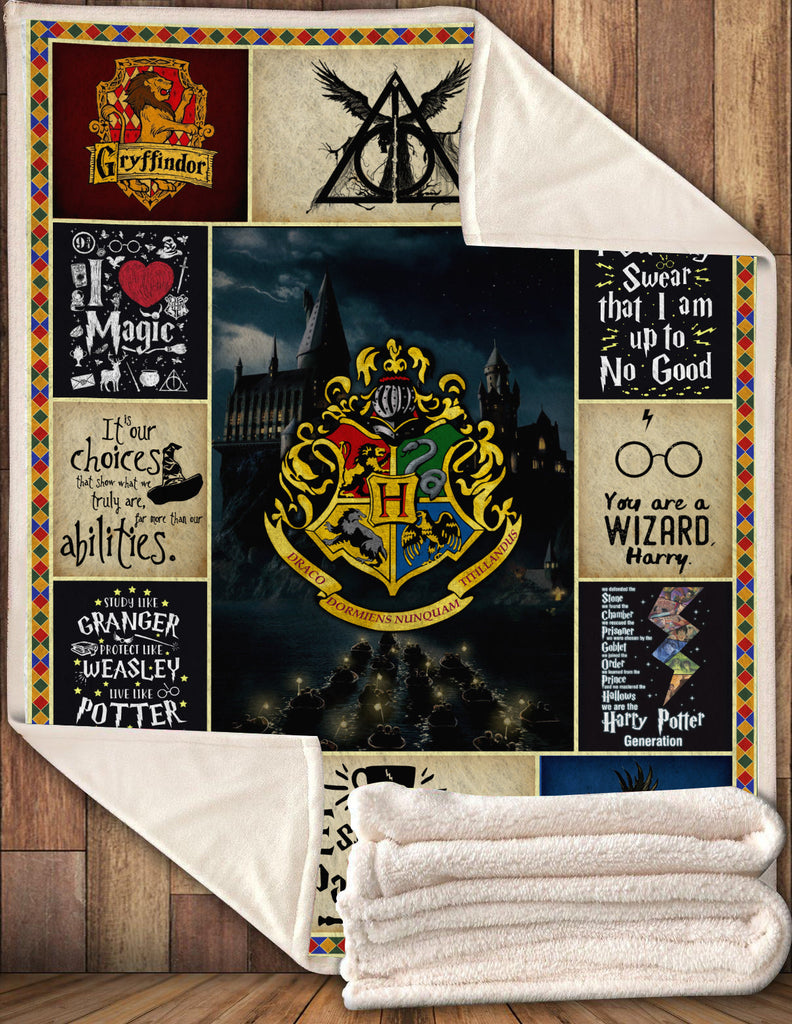  HP Blanket 4 Houses And Quotes Blanket High Quality HP Blanket 