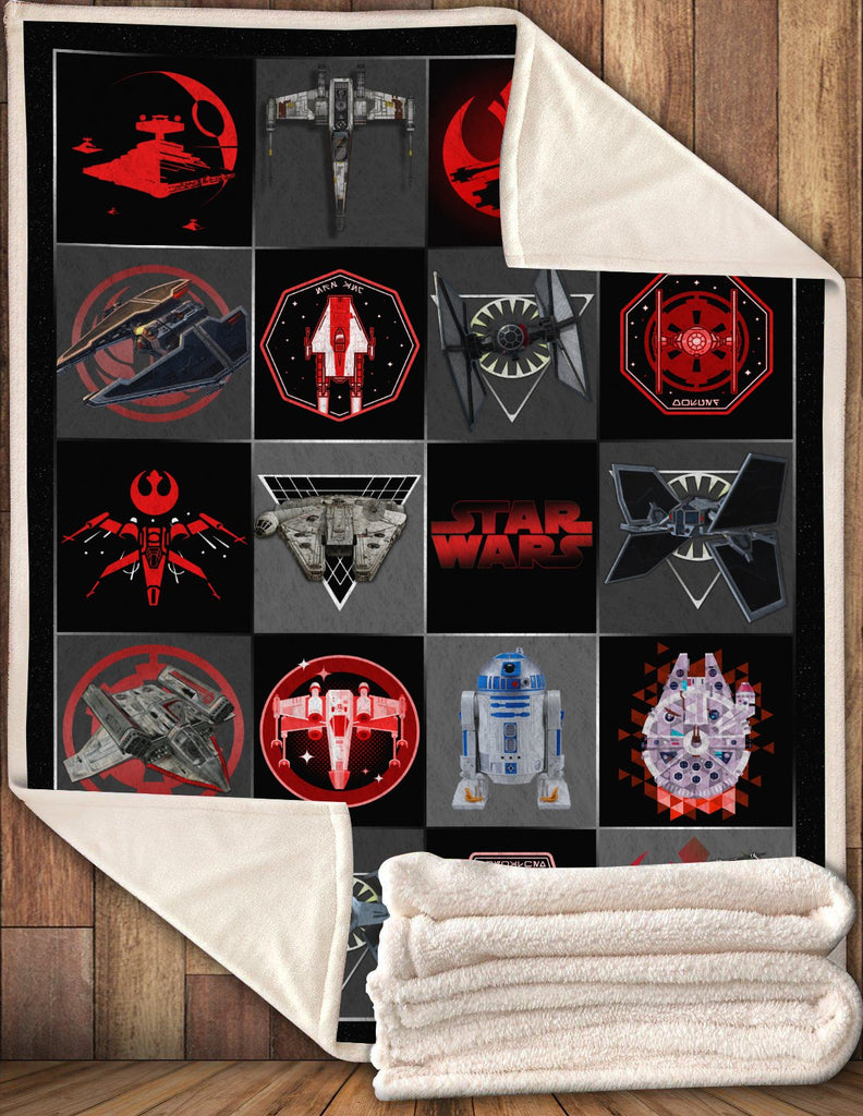 SW Starfighters And Droids Blanket