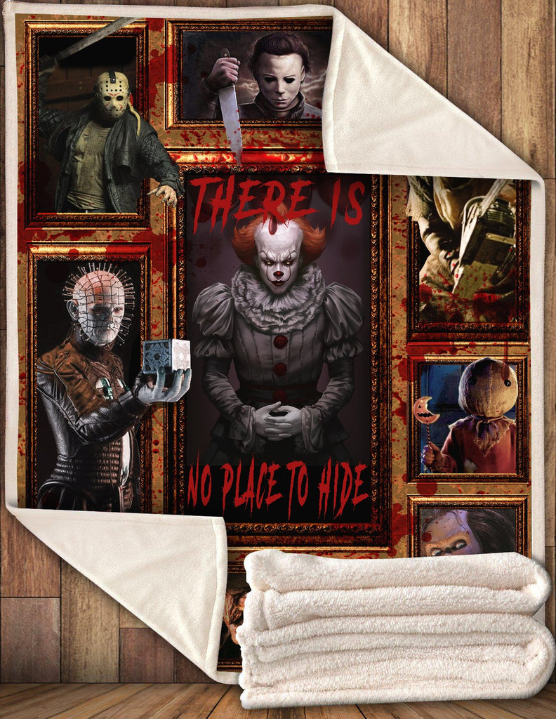  Horror Blanket There Is No Place To Hide Horror Movies Halloween Blanket Awesome IT Blanket Chucky Blanket 2024