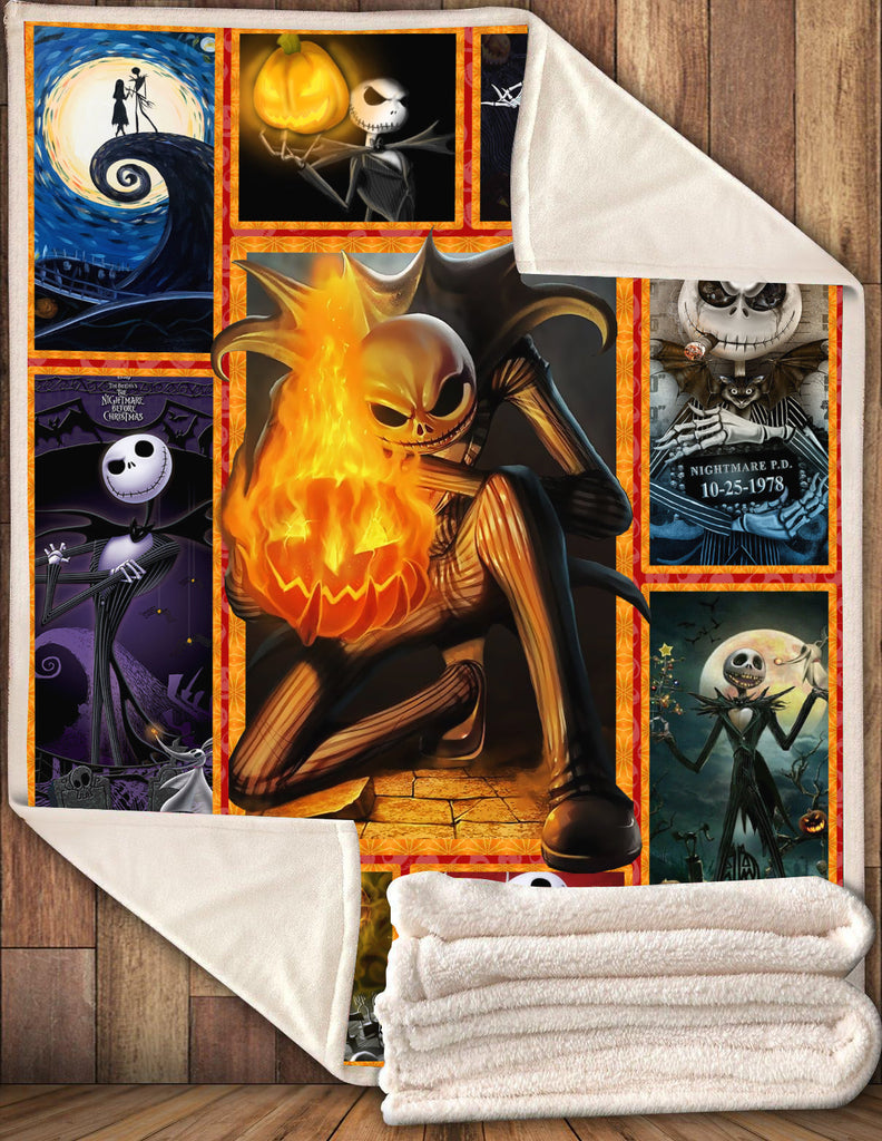  TNBC Blanket Pumpkin King Of Halloween 3D Blanket  Cool Awesome DN TNBC Blanket Jack Skellington Blanket 