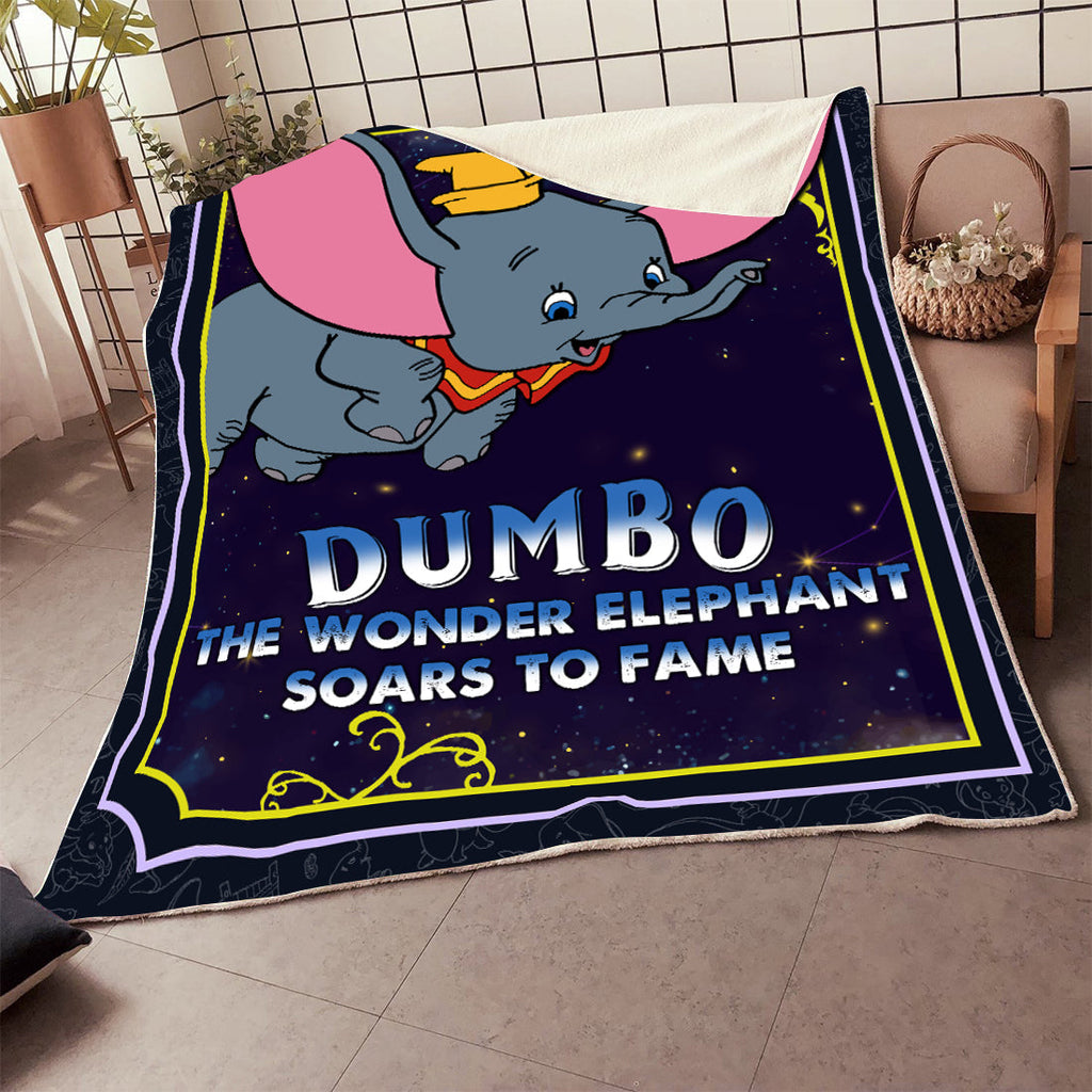  Dumbo BLANKET THE WONDER ELEPHANT SOARS TO FAME BLANKET Amazing Cute DN BLANKET