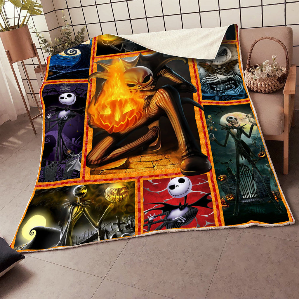  TNBC Blanket Pumpkin King Of Halloween 3D Blanket  Cool Awesome DN TNBC Blanket Jack Skellington Blanket 2023