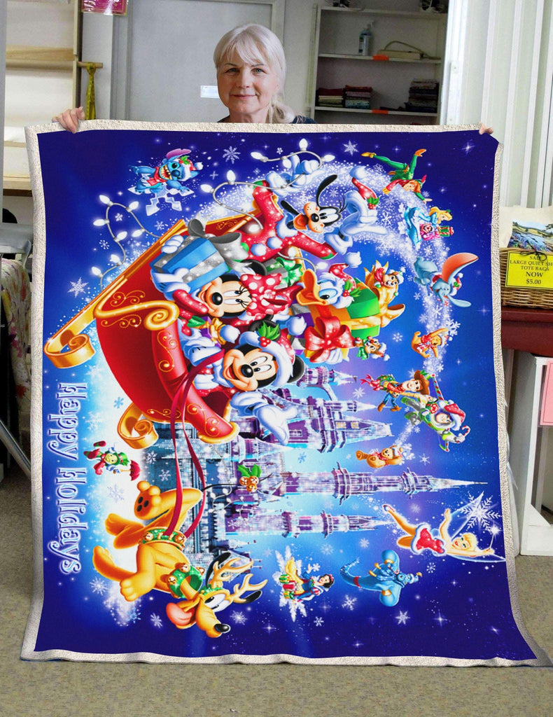  DN Blanket DN Characters Happy Holidays Christmas Blanket Amazing High Quality DN Blanket
