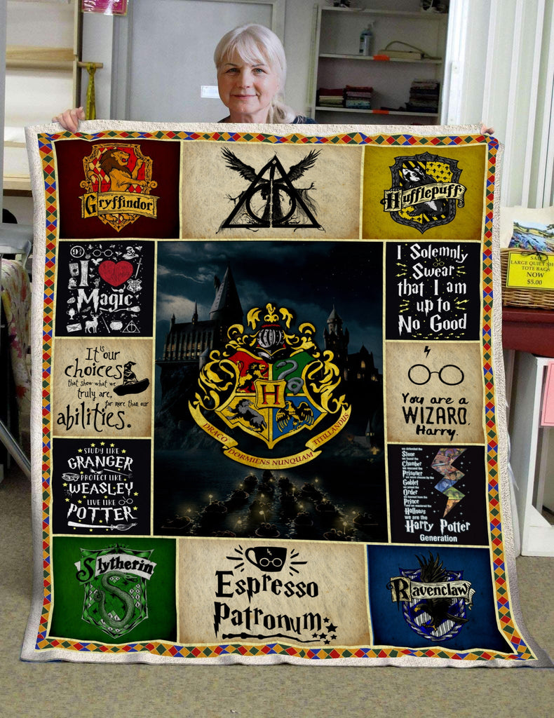  HP Blanket 4 Houses And Quotes Blanket High Quality HP Blanket 2024