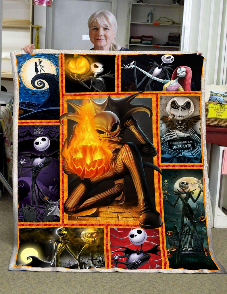  TNBC Blanket Pumpkin King Of Halloween 3D Blanket  Cool Awesome DN TNBC Blanket Jack Skellington Blanket 2024