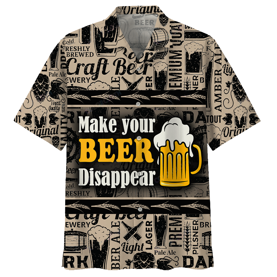 Gifury Beer Hawaiian Shirt Make Your Beer Disappear Aloha Shirt Beer Hawaii Shirt 2022