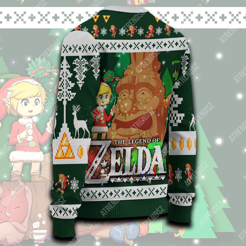  Legend Of Zelda Ugly Sweater Link Under Christmas Deku Tree Sweater Legend Of Zelda Sweater 
