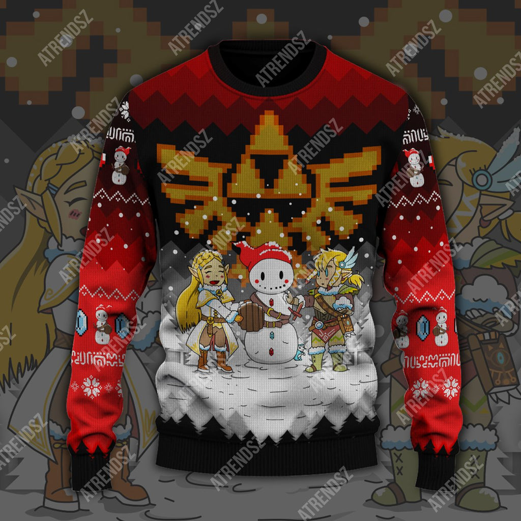  Legend Of Zelda Sweater Snowman Link Zelda Ugly Sweater Legend Of Zelda Ugly Sweater 