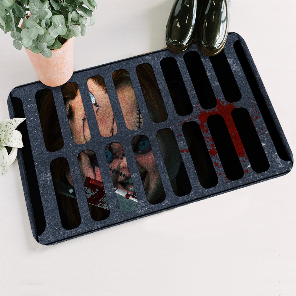  Horror Doormat Chucky In Sewer Doormat Amazing Chucky Doormat Child Play Doormat 