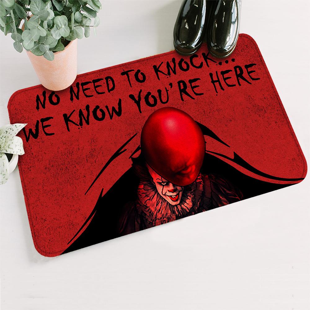  IT Doormat No Need To Knock We Know You're Here Doormat Awesome Pennywise Doormat 
