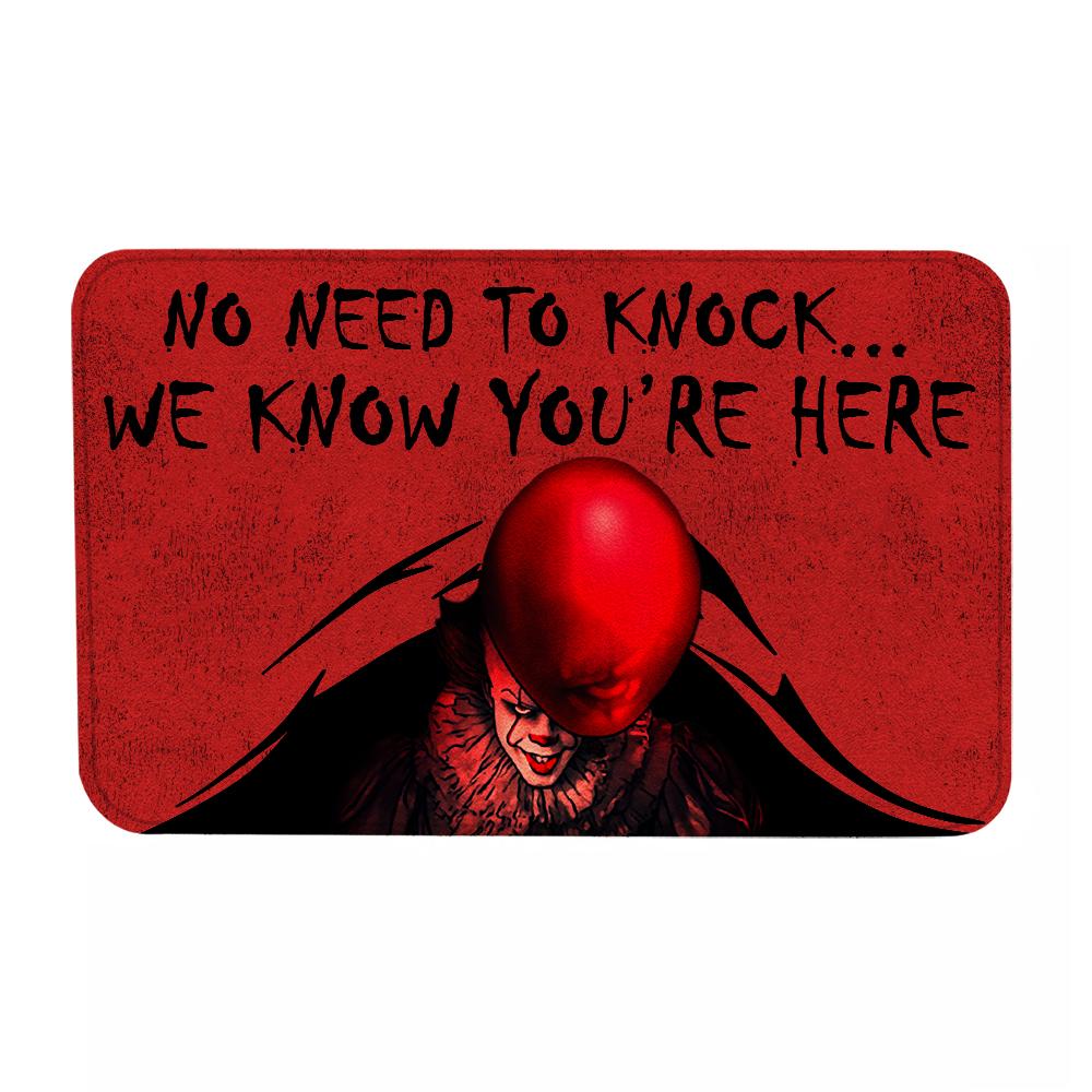  IT Doormat No Need To Knock We Know You're Here Doormat Awesome Pennywise Doormat 2023