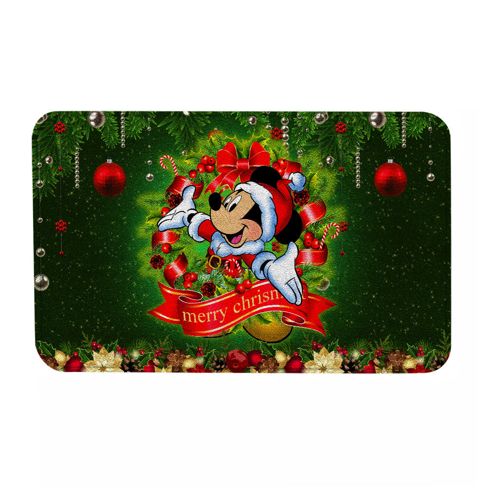  DN Doormat MK Mouse Merry Christmas Laurel Christmas Doormat Cute Amazing DN MK Mouse Doormat Mats
