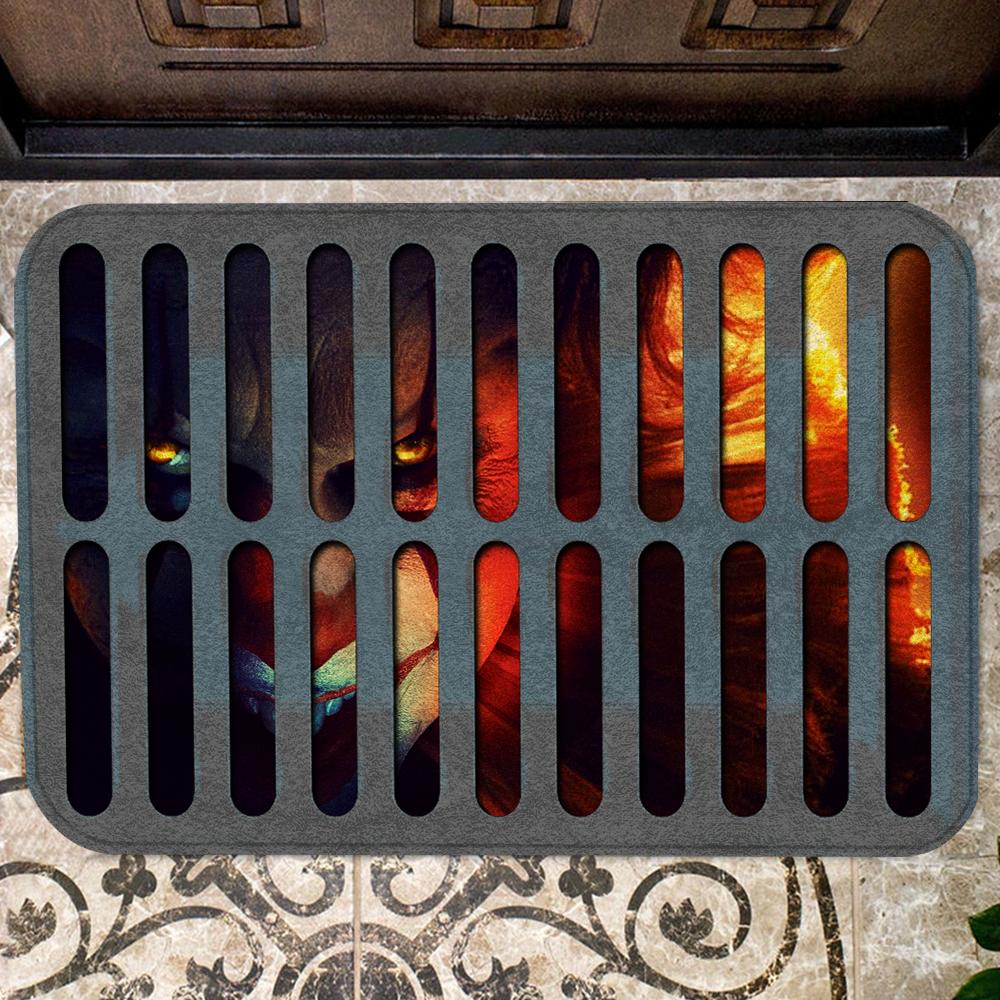  Horror Doormat Horror Movies Pennywise In Sewer Doormat Awesome High Quality Horror Mats 2024