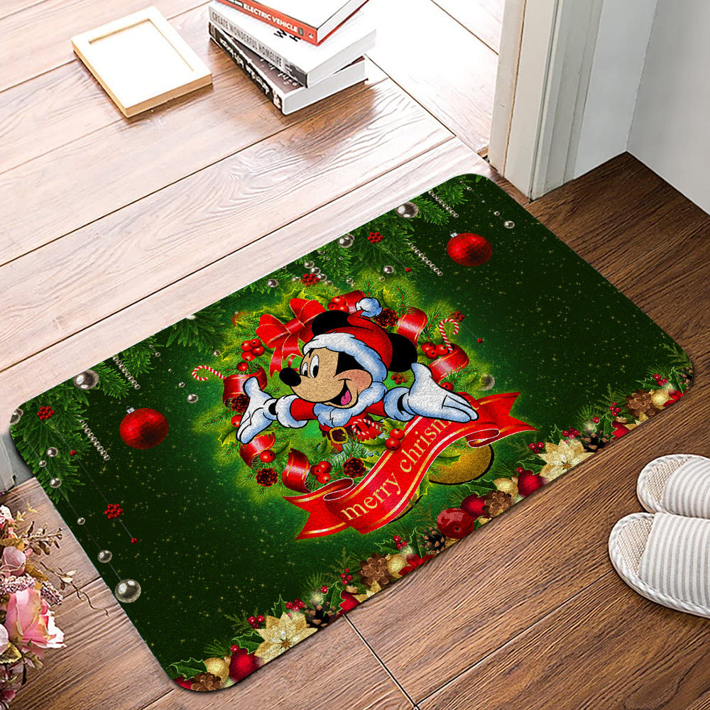 DN Doormat MK Mouse Merry Christmas Laurel Christmas Doormat Cute Amazing DN MK Mouse Doormat Mats