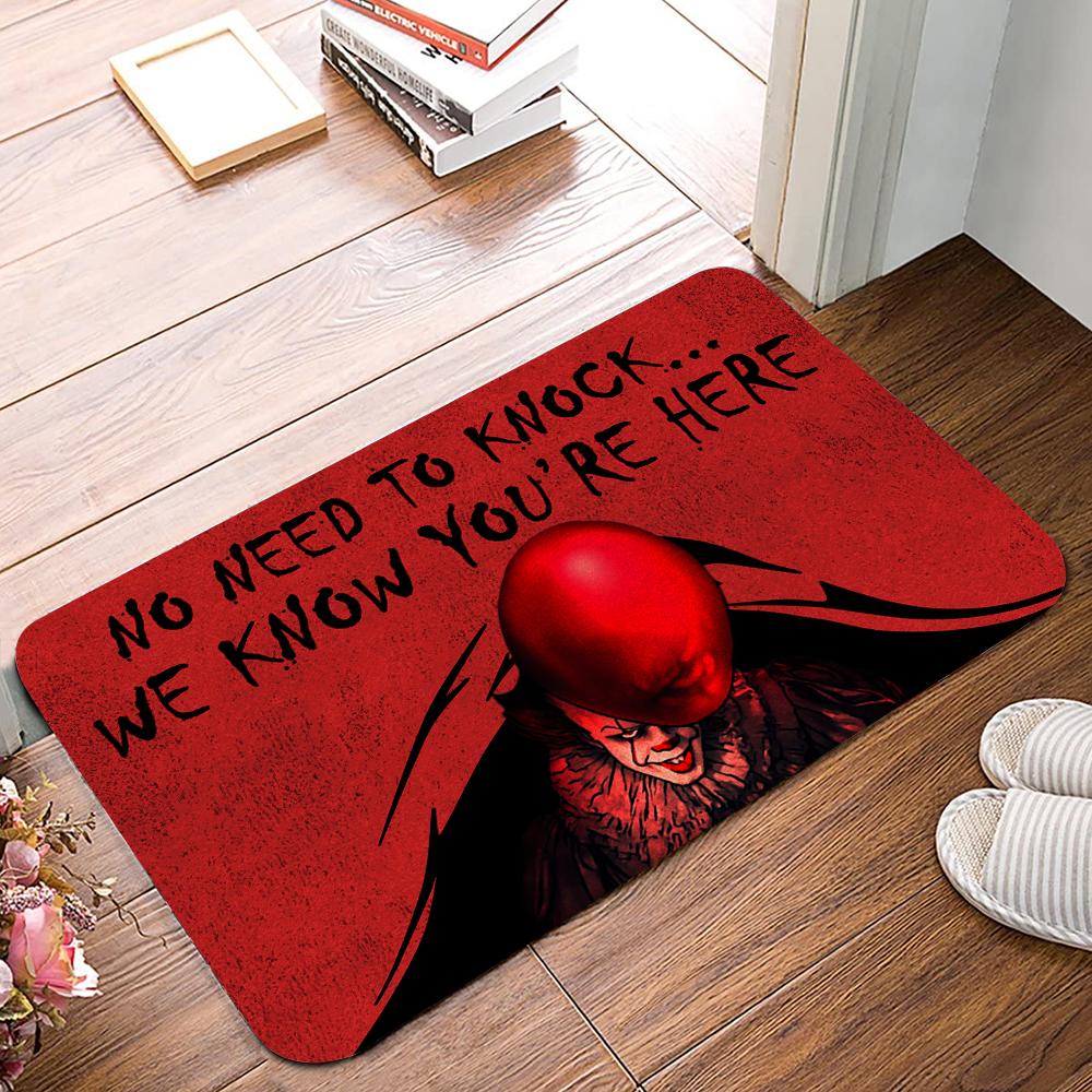  IT Doormat No Need To Knock We Know You're Here Doormat Awesome Pennywise Doormat 2025