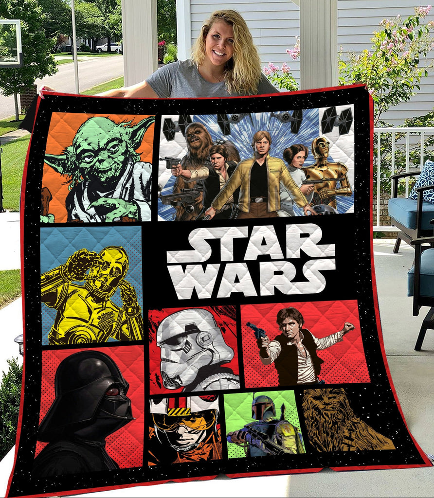 SW D.Vader Trooper C-3PO Charaters Quilt