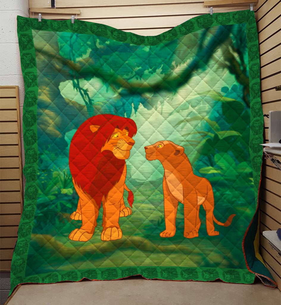 LK Quilt Simba And Nala In The Jungle Quilt High Quality DN Quilt