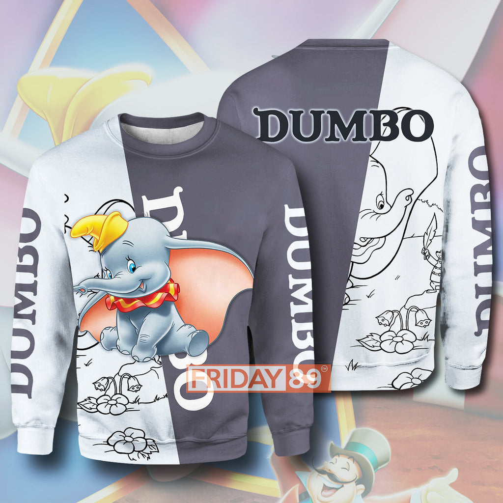 Dumbo T-shirt Great Dumbo Big Ears Elephant 3D Print T-shirt Cute Awesome DN Hoodie Sweater Tank